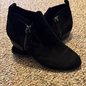 Women's Black Suede Ankle Boots